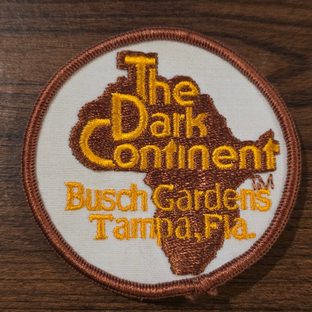 Vintage Busch Gardens Tampa The Dark Continent Africa Souvenir Patch 3" Round